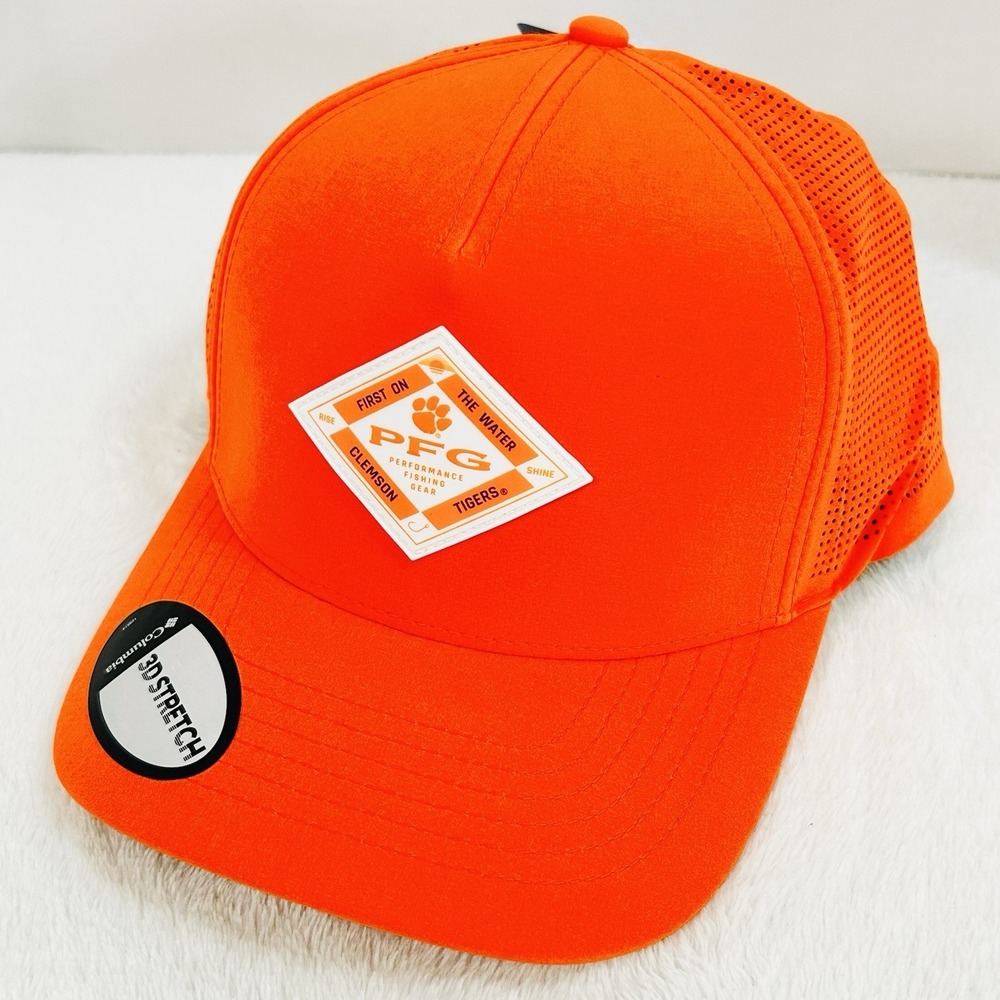 Clemson Tigers Columbia PFG Elite 3D Stretch Snap Hat Cap Adjustable NCAA Fish